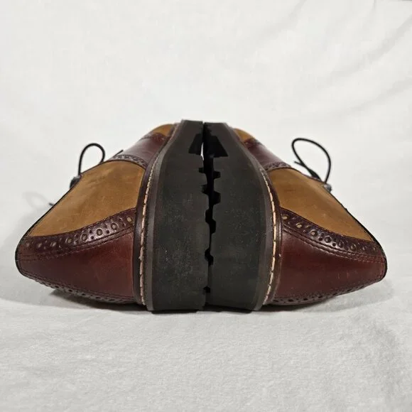 RARE Vintage 1985 TOMMY HILFIGUER Old Stock Brown Leather Oxford Shoes Men's 12M